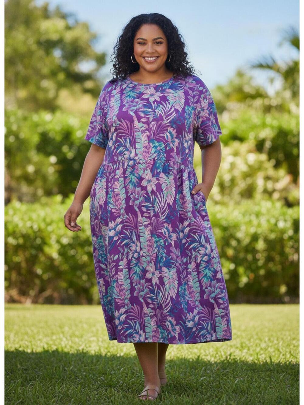 Appleseed's Floral Garden party Maxi Dress Size 2X - Comfortable and Soft